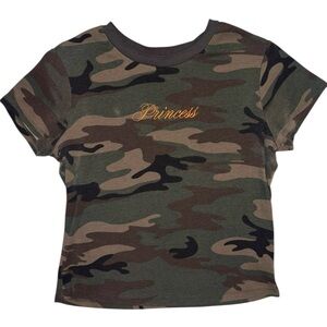 Y2k style Zoe + Liv Princess Camo baby tee